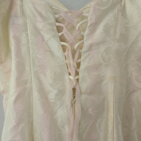 Vintage Zum Zum Pink Stripes Tulle Mermaid Dress sz 9 *needs Cleaned* - Picture 8 of 16